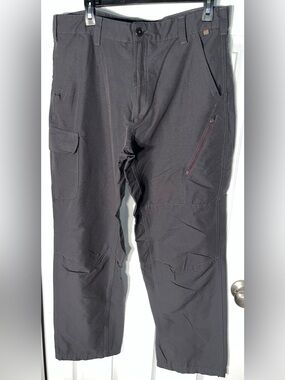 Men’s Pacific Trail Cargo Zip Pocket Gray Pants Size 36 Nylon Hiking Camping